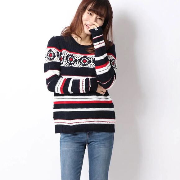 DESIGUAL NWT $145 Mathura Crochet Panel Sweater Size XXS - Picture 1 of 10